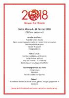 Fête du Nouvel An Chinois 2018 - Vendredi 16 Février soir